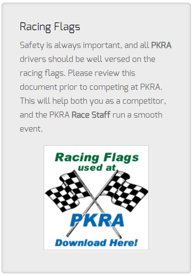PKRA Race Flags